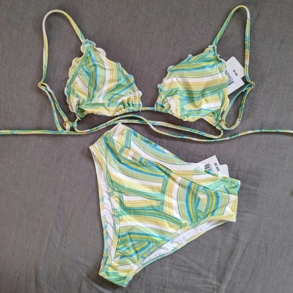 L*Space Maggie Frenchi Bikini Set Over the Rainbow